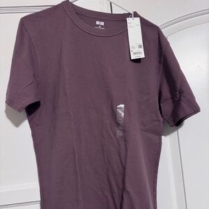 Uniqlo Purple 100% Cotton T-shirt